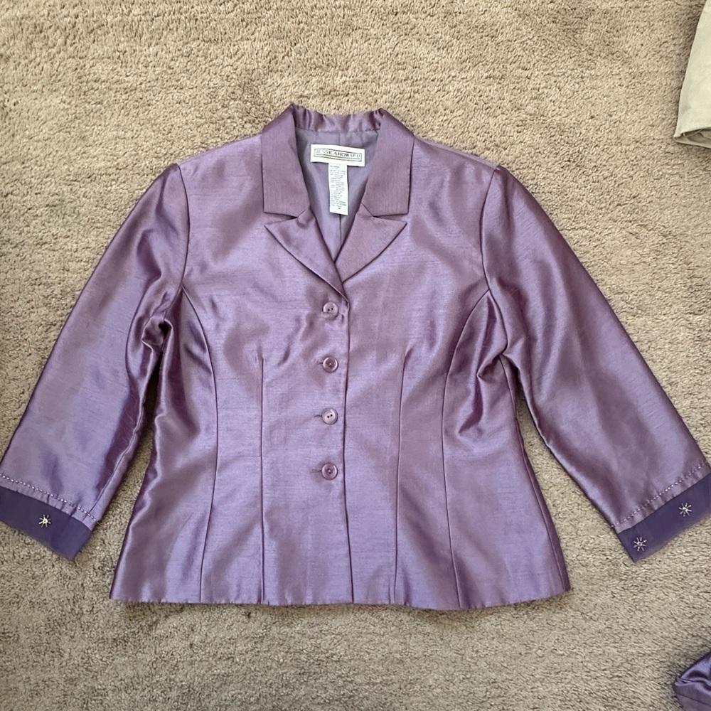 Jessica Howard size 14 Blazer purple lined - Picture 6 of 8